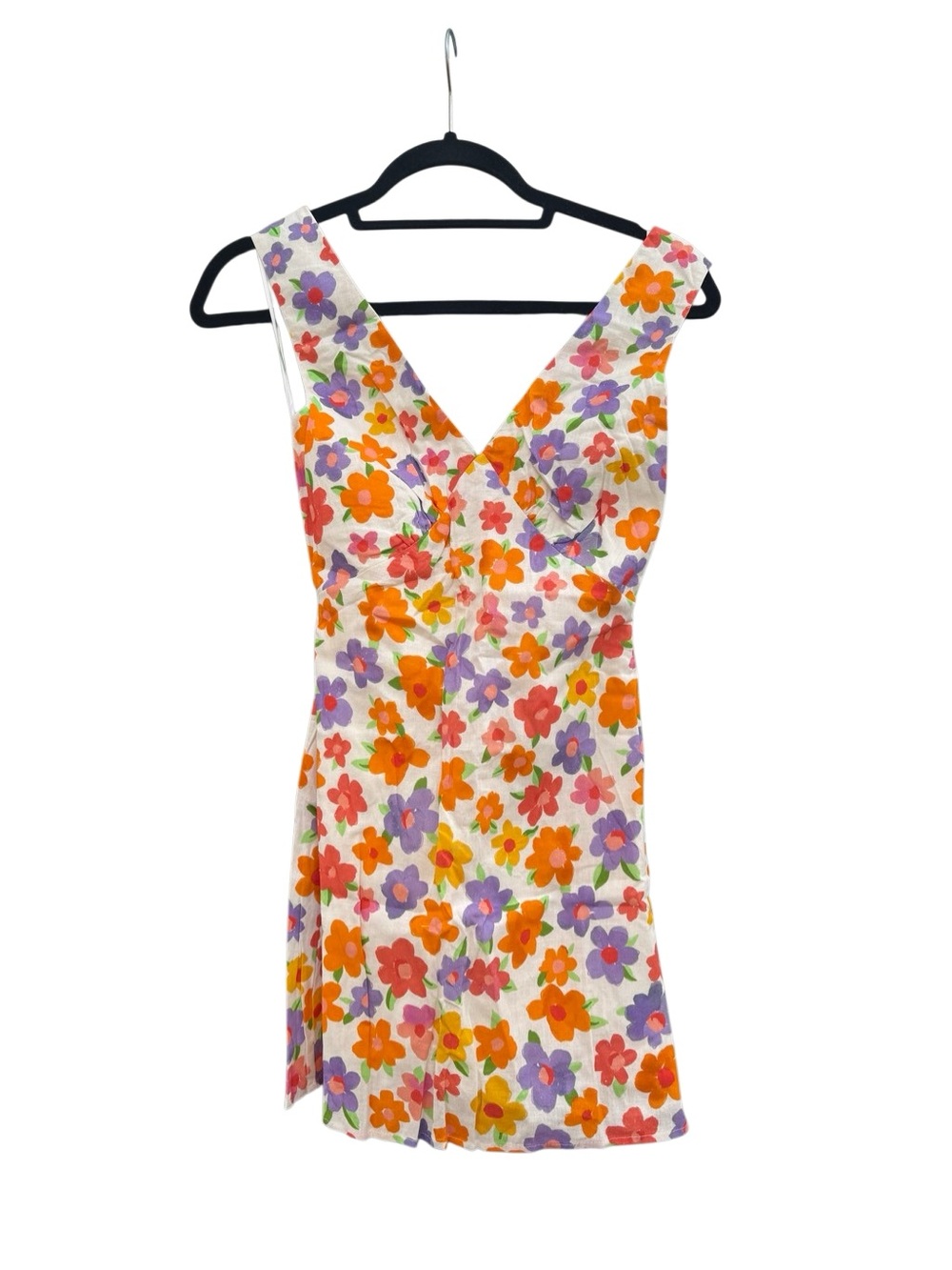 PepperMayo Women's Monday Margs Floral Linen Blend Mini Dress in Blooming Size 2 - Picture 5 of 11
